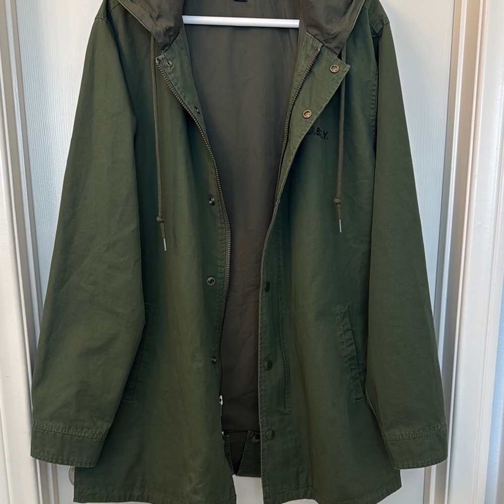 OBEY slugger optional fishtail Men's Green Hooded Jacket - Picture 12 of 15